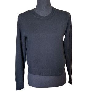 Lulus Black Back V-Neck Wrap Backless Sweater Sz Small